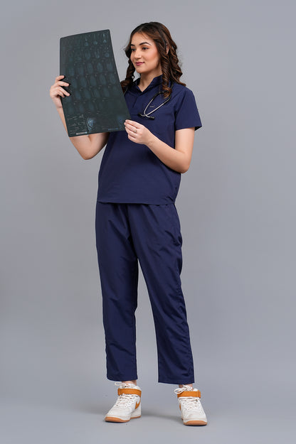 Womens Mandarin Elite Series (Navy Blue) Scrubs