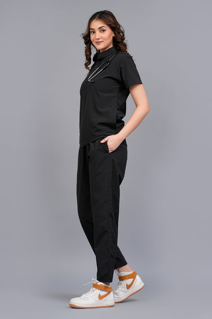 Womens Mandarin Elite Series (Black) Scrubs