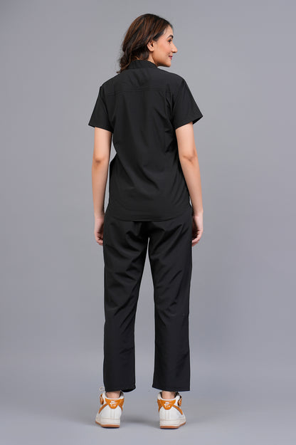 Womens Mandarin Elite Series (Black) Scrubs