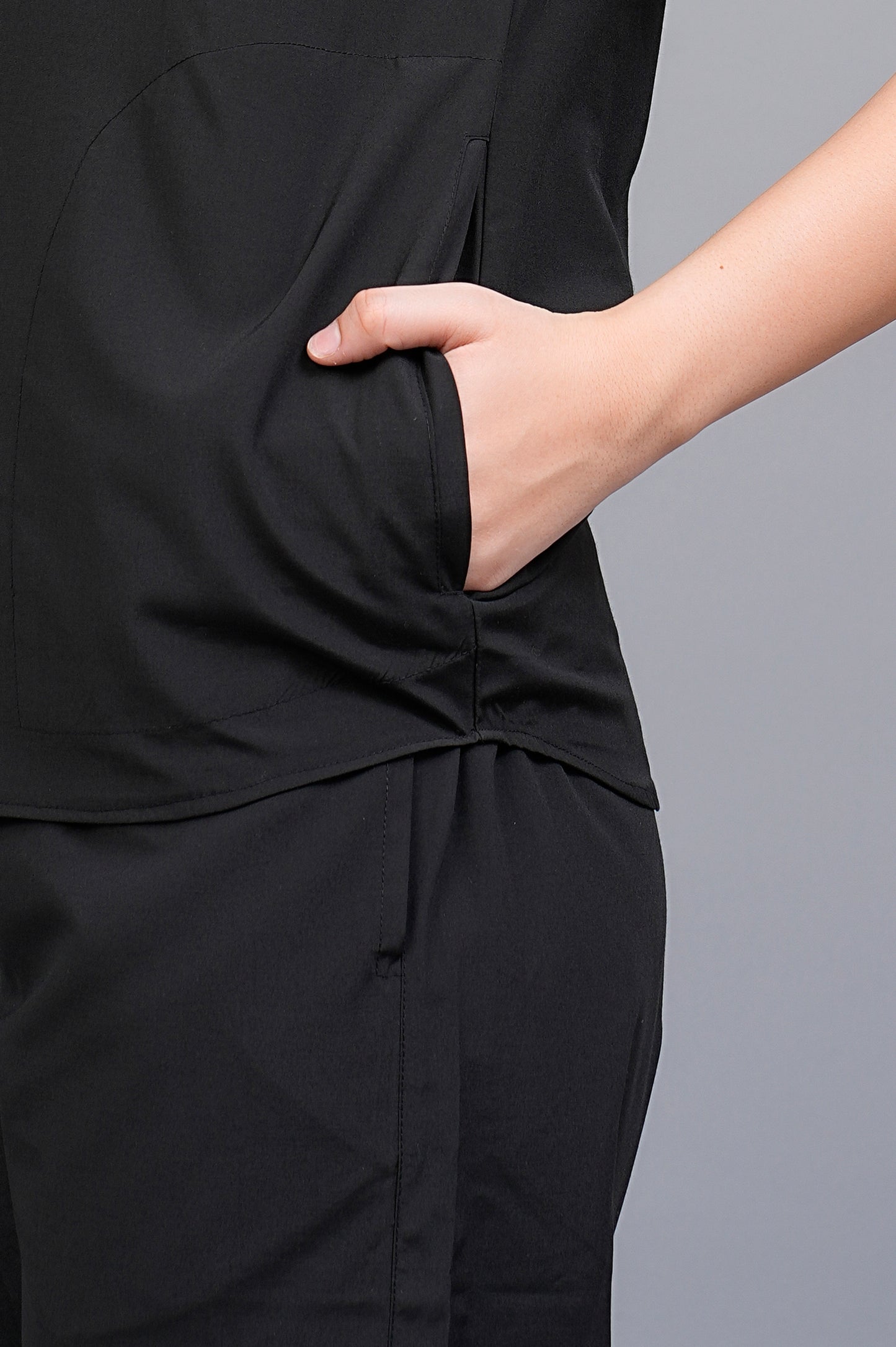 Womens Mandarin Elite Series (Black) Scrubs