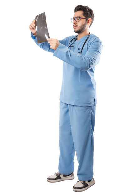 Men's Classic Full Sleeves ( Sky Blue ) Scrubs