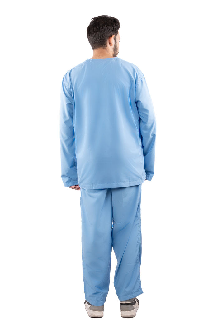 Men's Classic Full Sleeves ( Sky Blue ) Scrubs