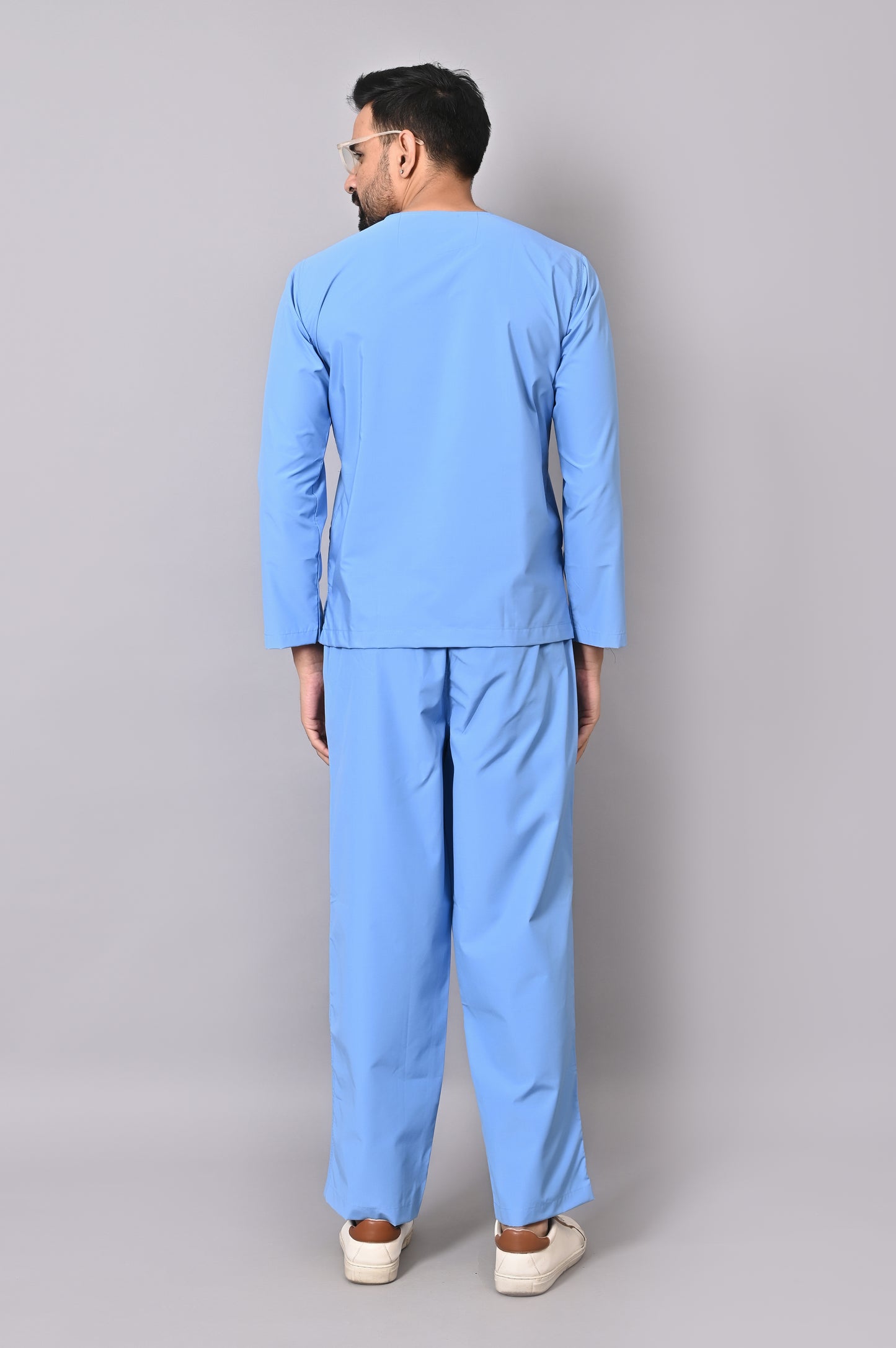 Men's Classic Full Sleeves ( Sky Blue ) Scrubs