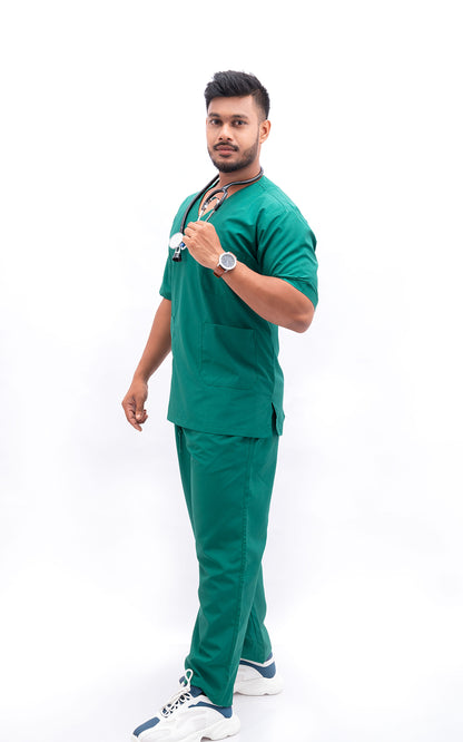 Mens V Neck 5 pocket (Hospital Green) Scrubs