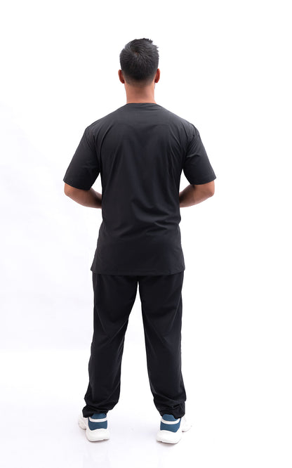 Mens V Neck 5 pocket (Black) Scrubs