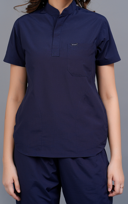 Womens Mandarin Elite Series (Navy Blue) Scrubs