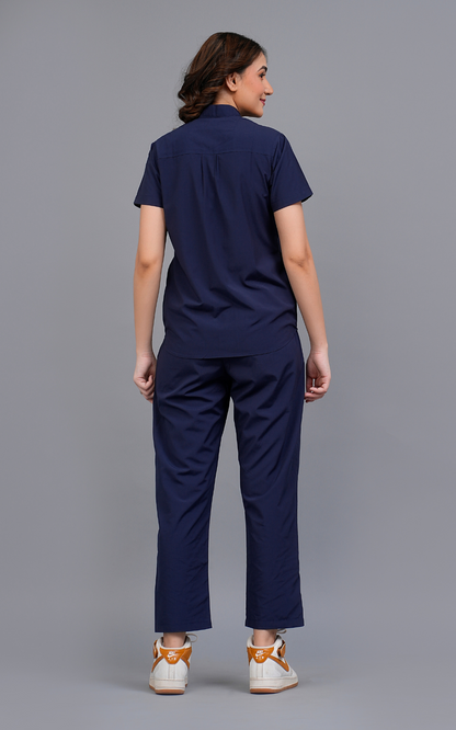 Womens Mandarin Elite Series (Navy Blue) Scrubs