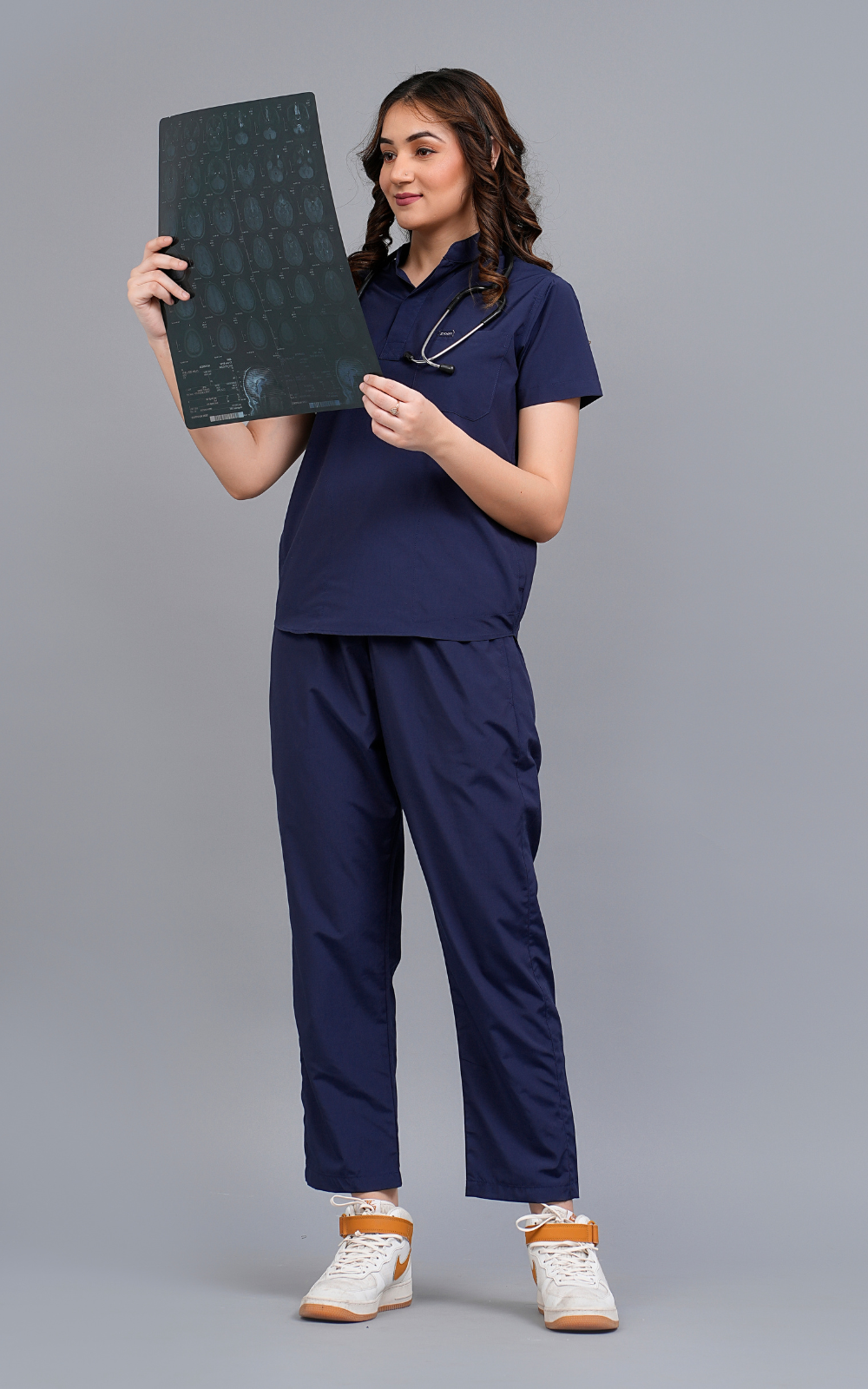 Womens Mandarin Elite Series (Navy Blue) Scrubs