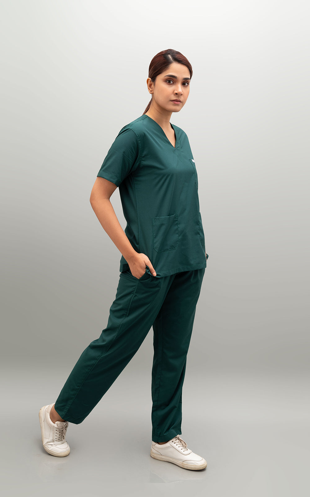 Premiums Women's (Bottle Green) Athleisure Scrubs