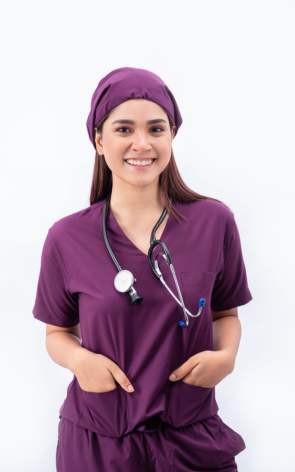 Ziva Original 5 pocket classic (Wine) Scrubs