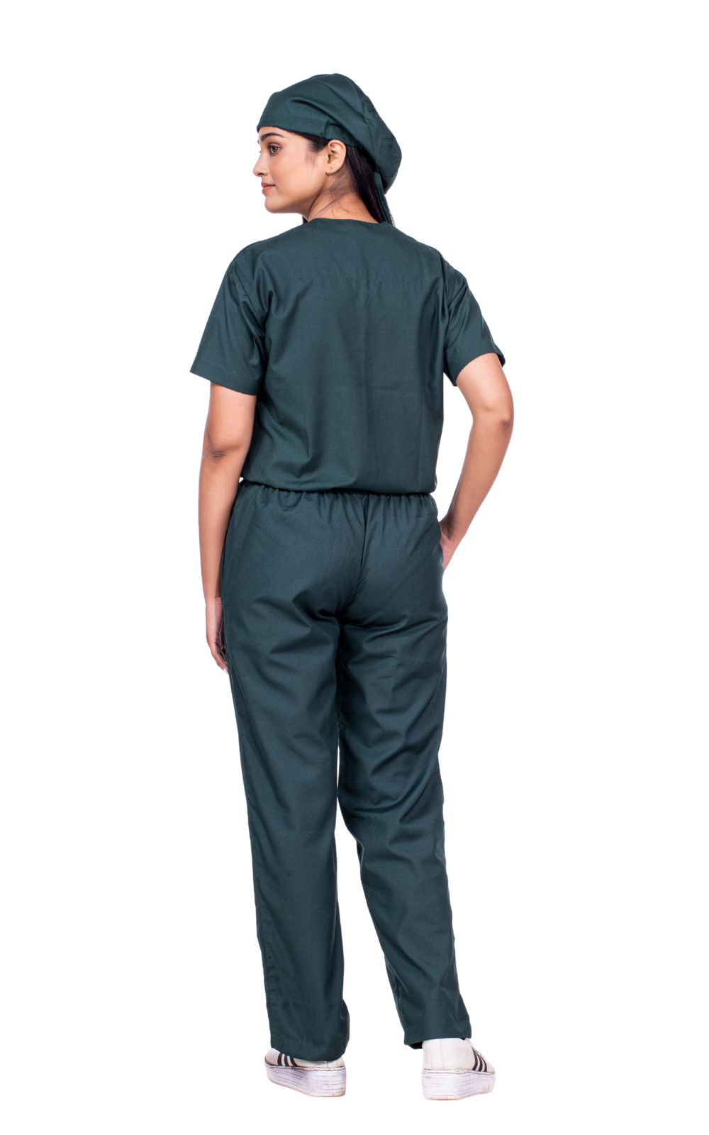 New gen V neck premium women's ( bottle green scrubs )