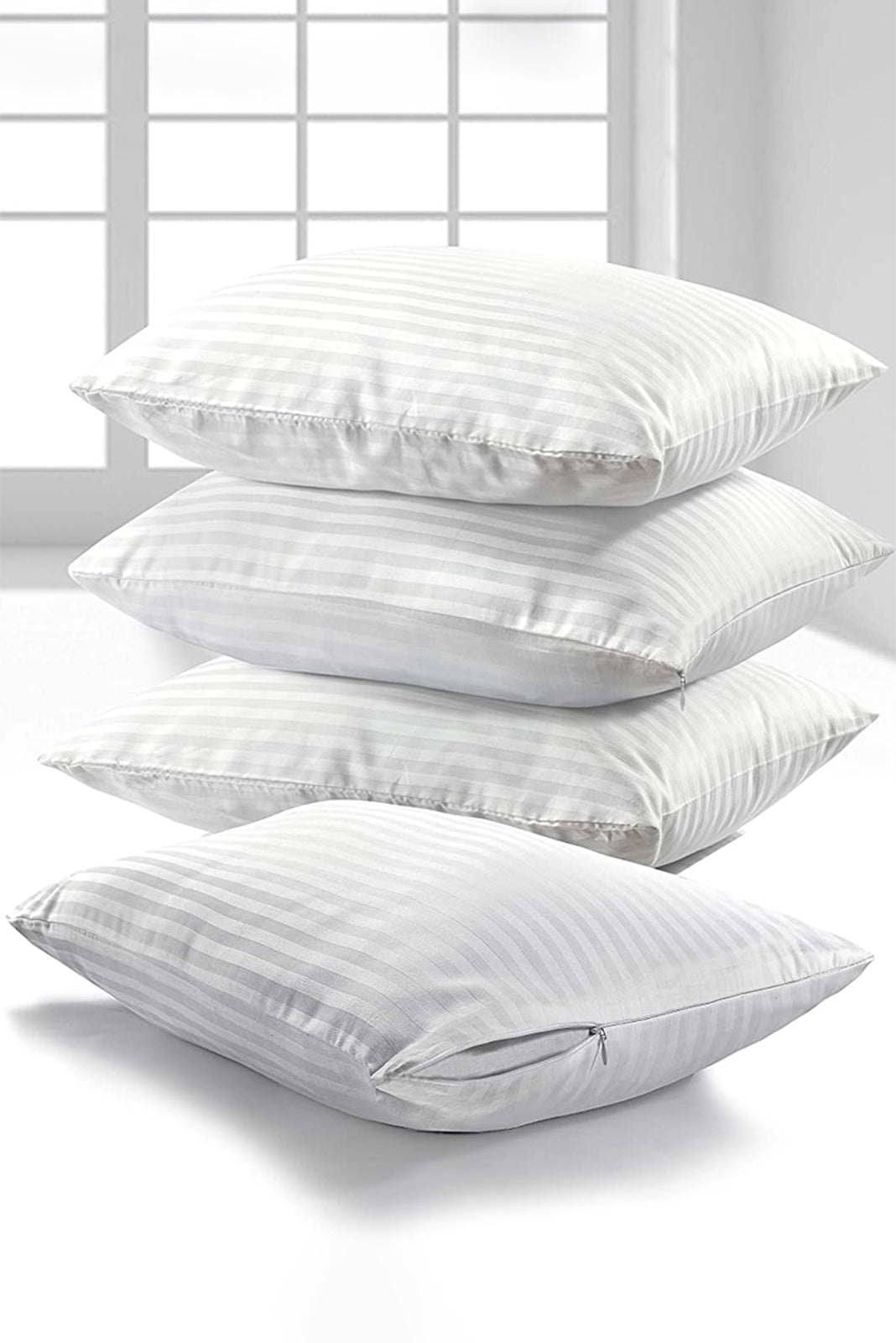 Essential Premium Pillow Cover - Satin stripe pack of 4