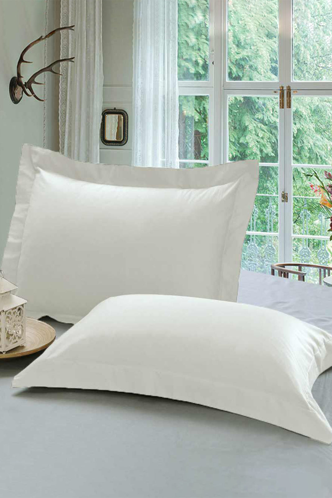 Essential Premium Plain white pillow cover - 2 pieces